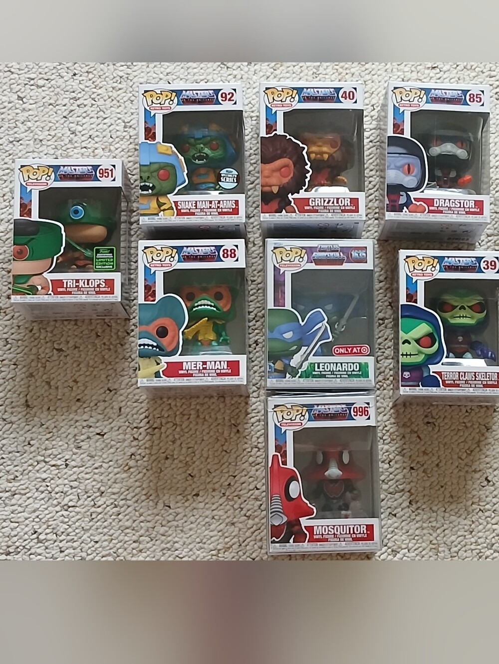 Funko Pop! Lot of 9 MOTU Masters Of The Universe RARE Skeltor Mosquitor TMNT